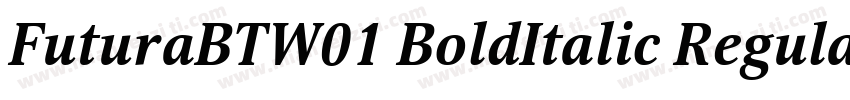 FuturaBTW01 BoldItalic Regular字体转换